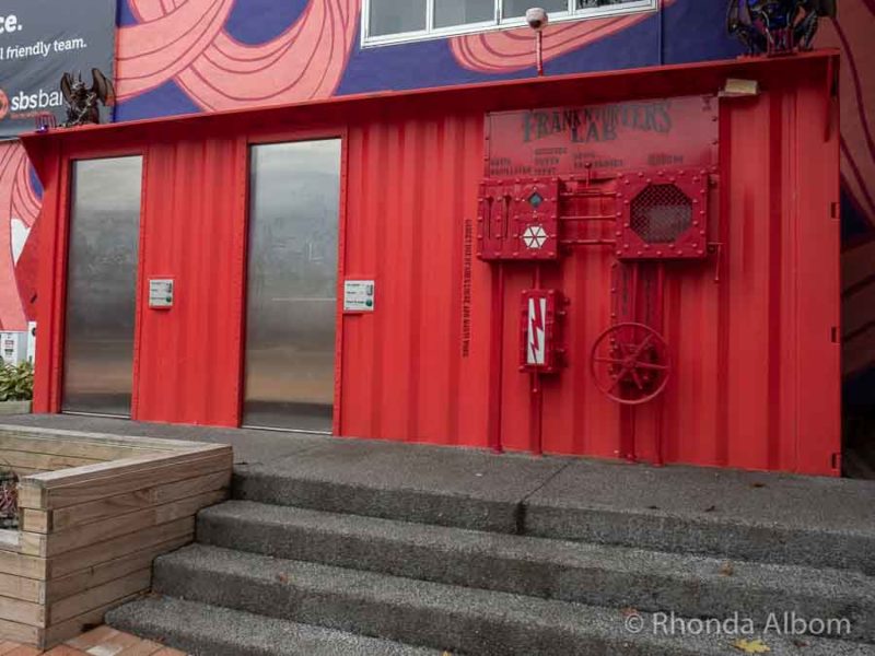 Frank N Furter’s Lab’ encasing the public toilets in Hamilton NZ