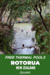 Hot and cold pools near Waiotapu in Rotorua New Zealand