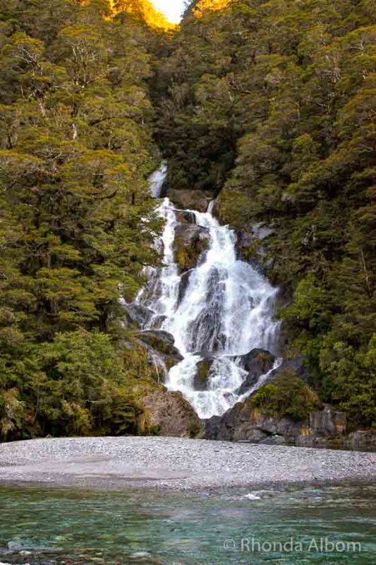 Fantail Falls on the South Island of New Zealand