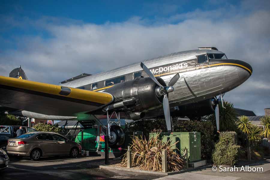 Taupo McDonalds in a decommissioned DC3