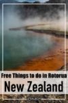 View of the Champagne pool at Waiotapu Thermal Wonderland in Rotorua New Zealand
