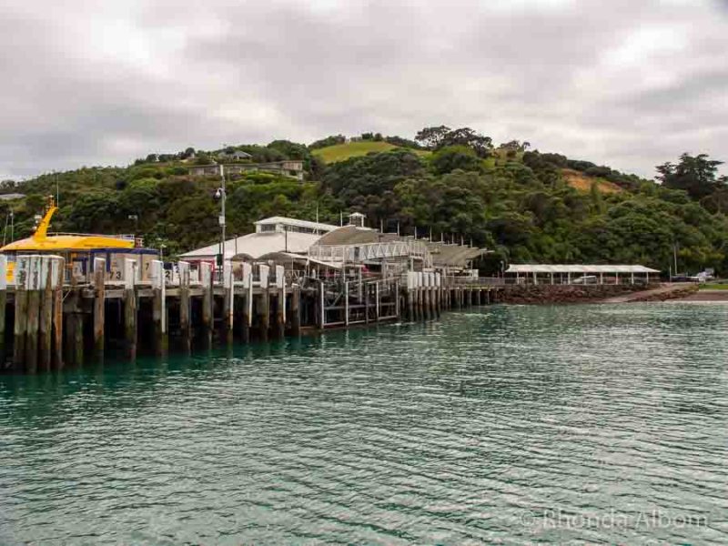 View from the passenger ferry as we arrived in Waiheke Island