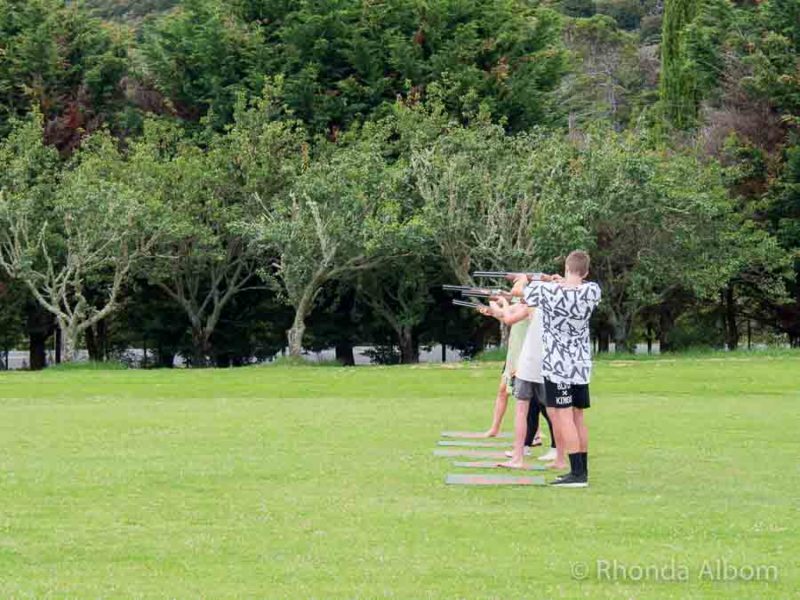 Laser clay bird shooting at Wild at Waiheke