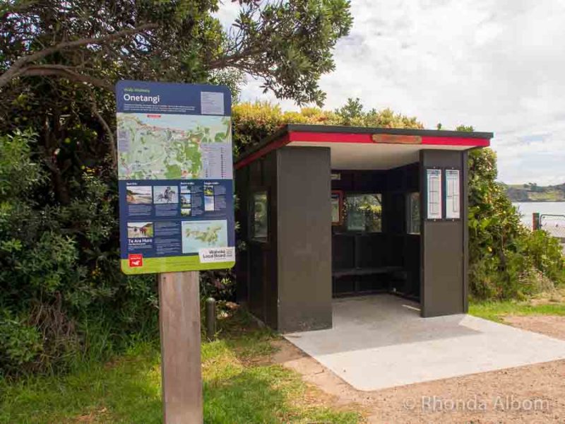 Bus stop on Waiheke Island