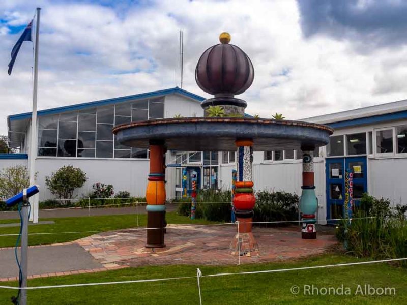 Hundertwasser Toilets: One of Three New Zealand Hundertwasser Designs 11 Hundertwasser Pavilion for Nature at the Birkdale Intermediate school in Auckland New Zealand