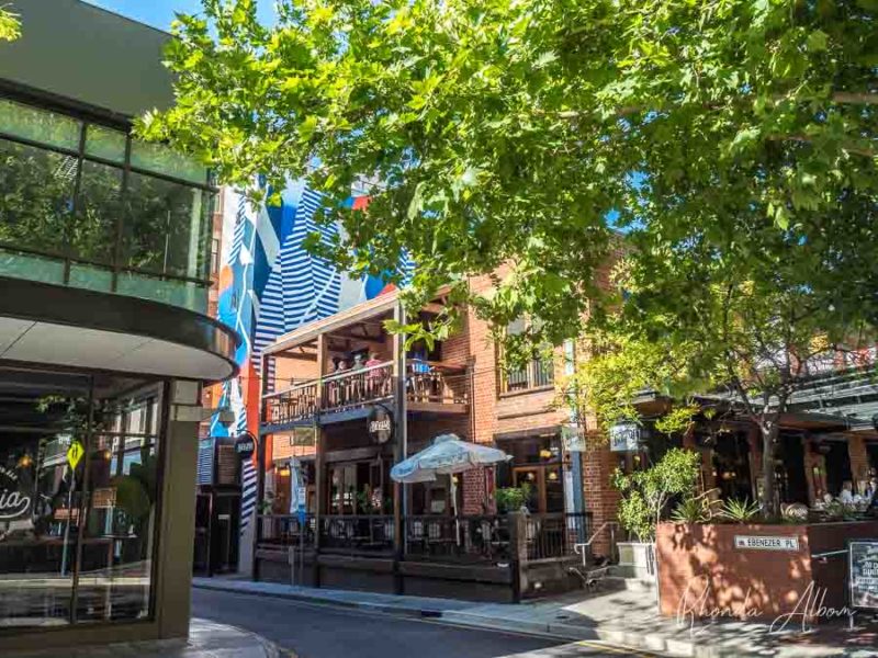17 Fun Things to Do in Adelaide South Australia 21 Street art and restaurants on Ebenezer Place in East Adelaide, South Australia.