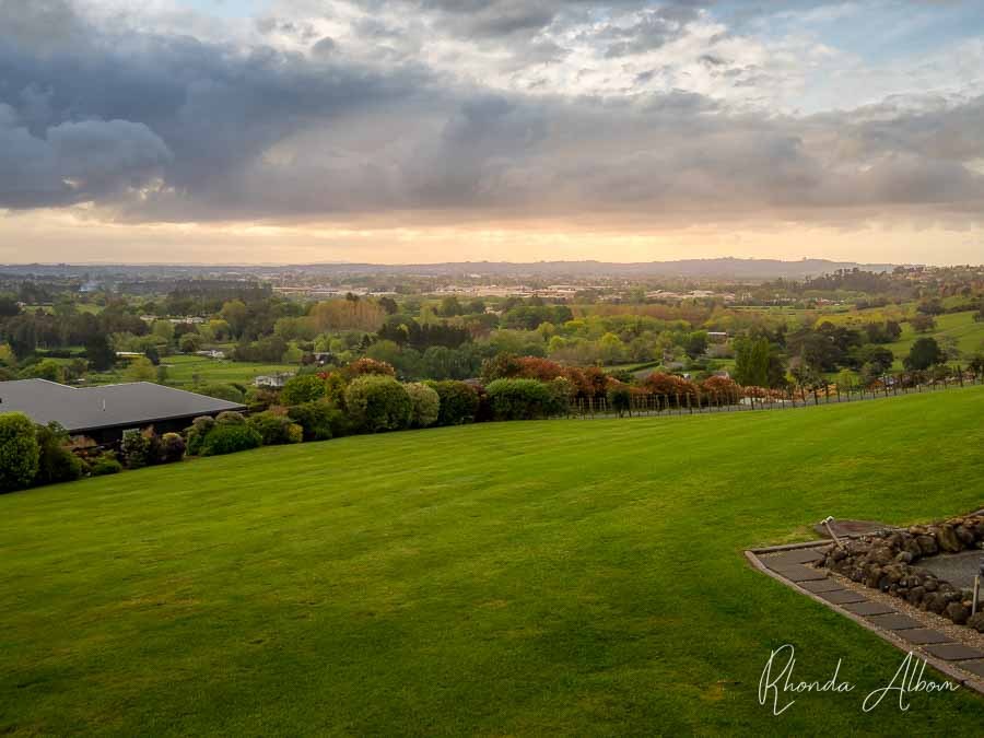 Rural landscape seen from Quail Lodge, a romantic getaway Auckland, New Zealand