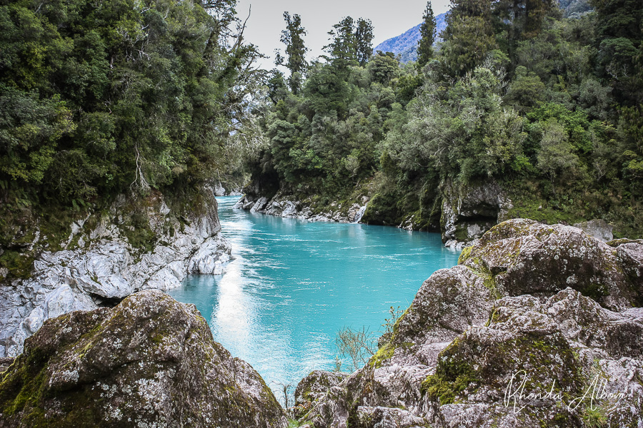 Looking back at Hokitika Gorge from the hiking trail