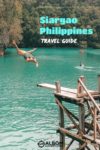 Diving into the water in Siargao Philippines