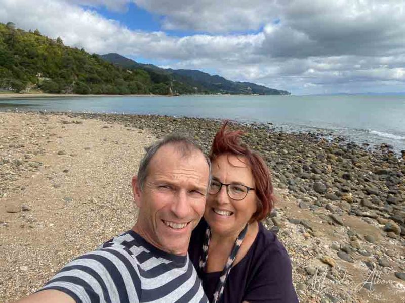 Beach at Waiomu Domain, a stop along our Coromandel trip in New Zealand
