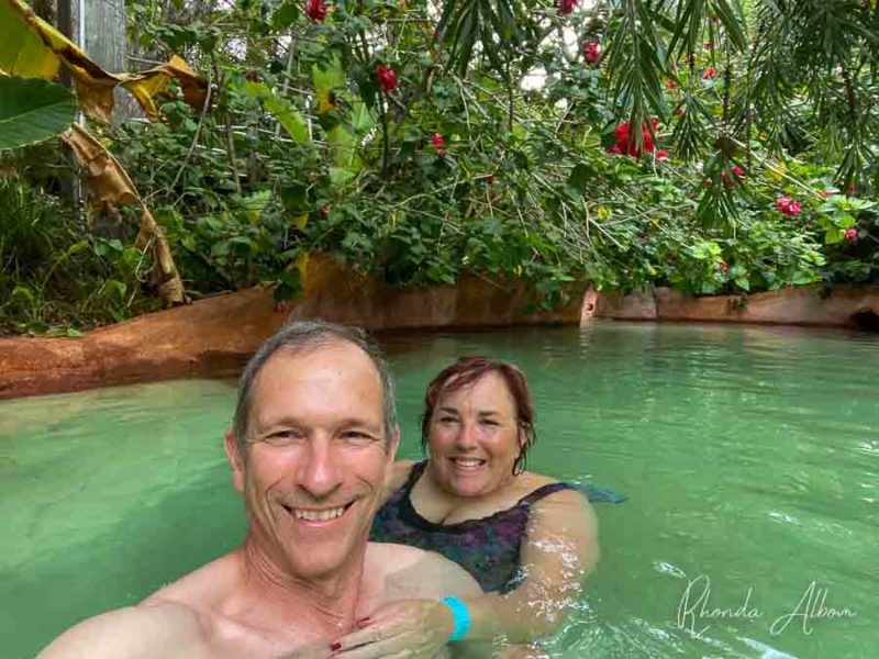 Whitianga Hot Pools: Relax in Lost Spring Mineral Rich Water 2 Couple in a pool at the Lost Spring