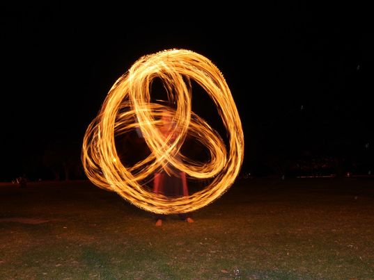 Fire spinning in Auckland