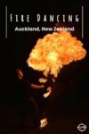 Man fire dancing in Auckland New Zealand