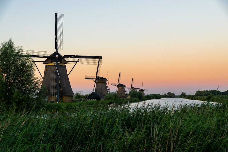The Windmills of Kinderdijk are one of the best places to visit in the Netherlands