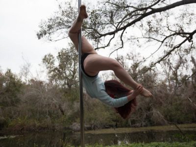 Pole Dancing Auckland in a park
