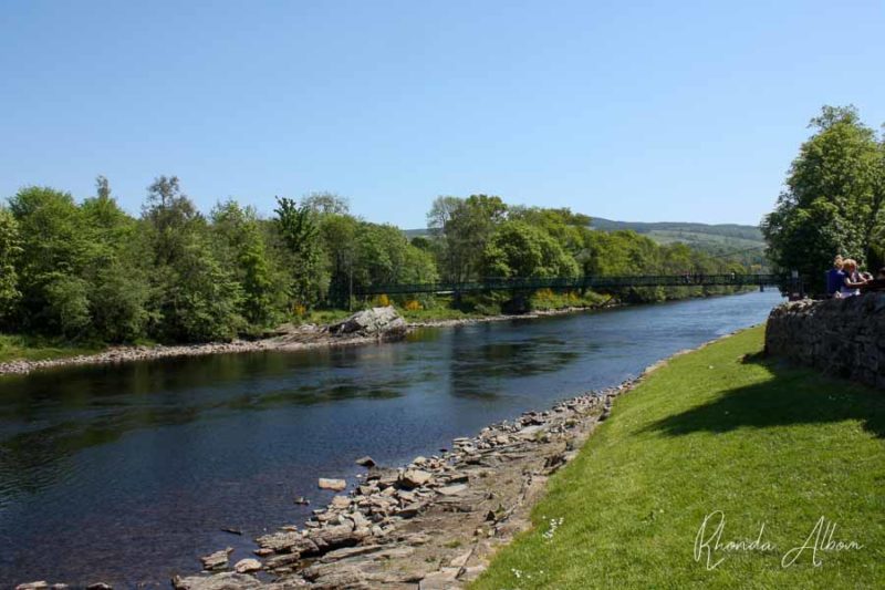 Calm river in Pitlochary Scotland