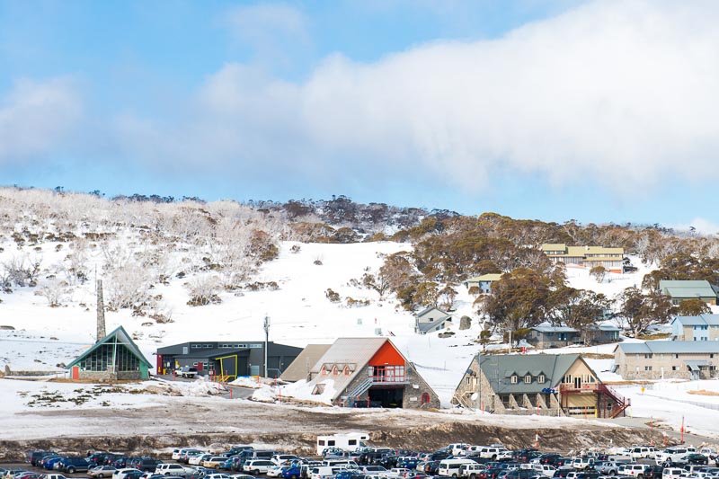 A snowy Kosciuszko National Park near Jindabyne, NSW, Australia