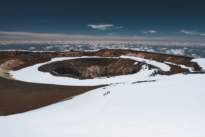Crater of mt Kilimanjaro