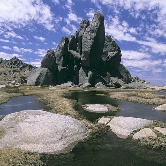 Rock formations and natural landscape of Kosciuszko National Park, Snowy Mountains
