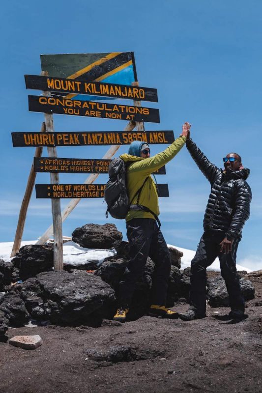 Reaching the peak of Mount Kilimanjaro