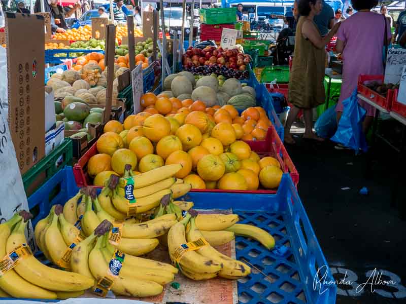 Booth with fresh fruit at Otara Market, one of the best things to do in South Auckland