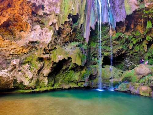 Discovering the Secrets of Chefchaouen Blue City of Morocco 21 Bottom of the tall waterfall of Akchour