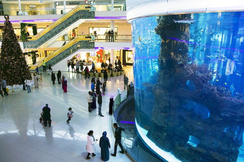 Inside Morocco Mall, the largest mall in Africa