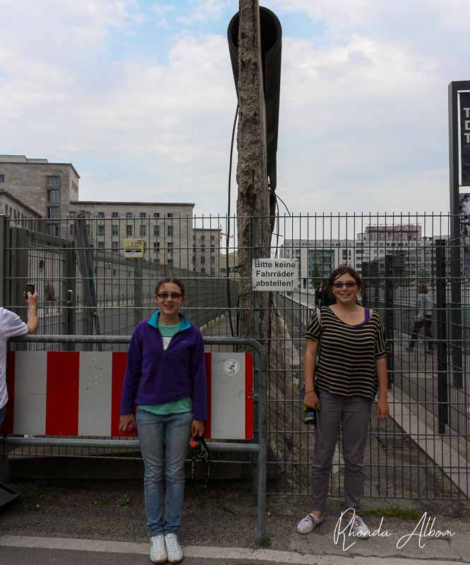 Historical section of the edge of the Berlin Wall