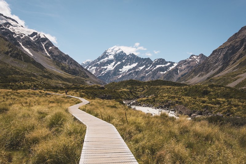 Boardwalk section of the Hooker Valley Track
