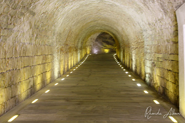 Tunnel leading to the Olympic Torches display in Greece
