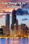 A night view of the Chicago skyline is one of the great free things to do in Chicago