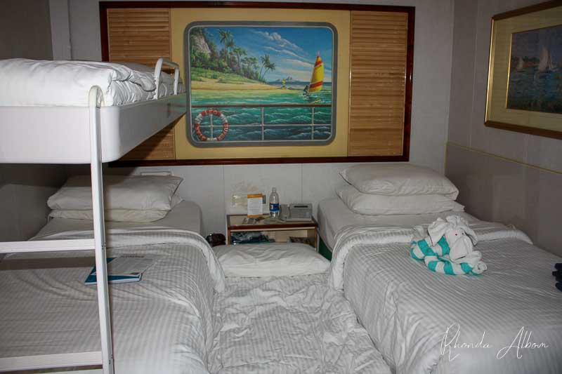 Our cabin on board the Norwegian Spirit