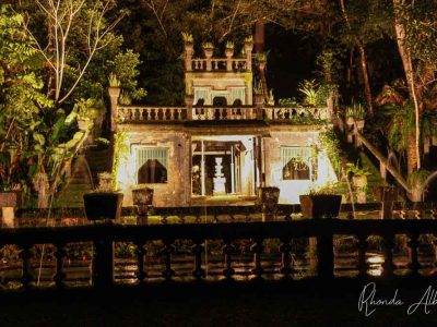 After a drive from Cairns to Paronella Park we enjoyed seeing the castle ruins lit up at night.