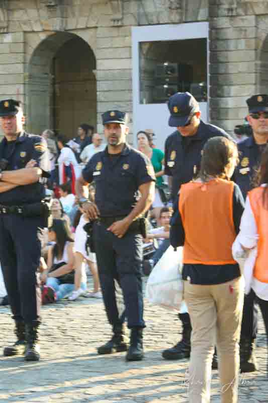 Spanish police at a festival