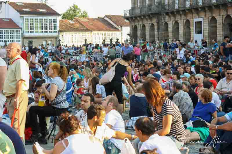 Crowds when visiting Santiago de Compostela for the St. James Day Festival in, Spain