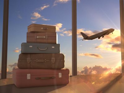Less luggage is one of many tips for travelling by air