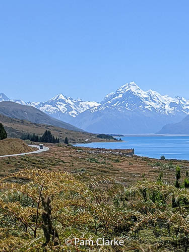 Things to Do in Mt Cook and Lake Pukaki in a Week 2 Driving alongside Lake Pukaki, first views and one of the best things to do in Mt Cook