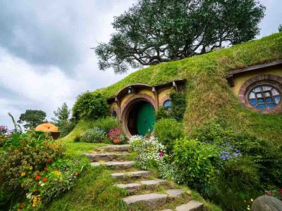 Hobbiton movie set is one of the New Zealand Lord of the Rings Filming Locations