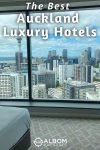 An impressive view of Auckland from the window of our room at Cordis, one of the best luxury boutique hotels in Auckland New Zealand.