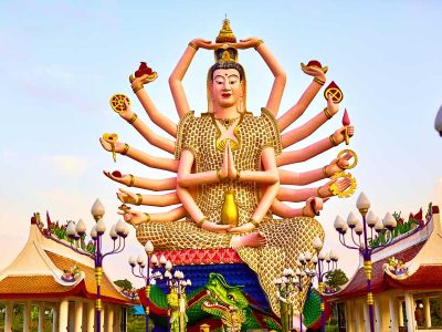 Statue Of Big Eighteen Arms Guan Yin is one of many things to do in Koh Samui.Tourism