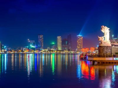 Admiring the skyline at night is just one of the many things to do in Da Nang Vietnam
