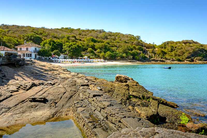 Azeda Beach with its crystal clear water is one of the best beaches in Buzios