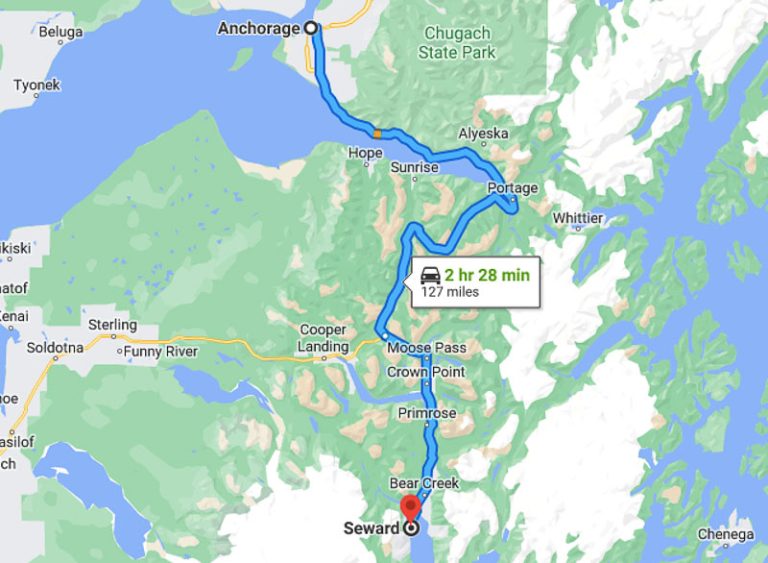 Anchorage to Seward Enjoy the Journey to your Cruise Ship