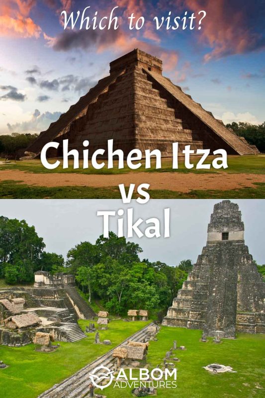 Visiting Tikal vs Chichen Itza: Marvels of Two Ancient Civilizations 15 Images of pyramid ruins at Chichen Itza in Mexico and Tikal in Guatemala