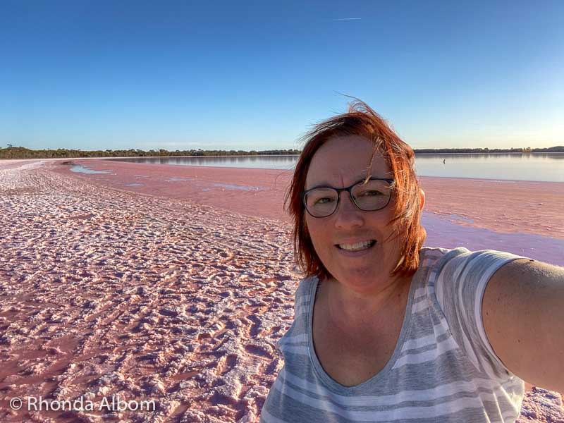 Adelaide to Melbourne Road Trip: Route Planning Made Easy 7 A selfie of me at the Pink Lake near Dimboola Australia