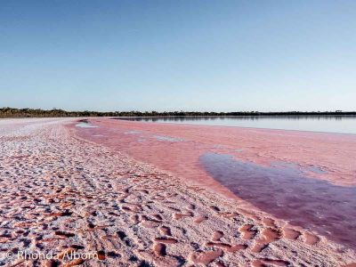 This Pink Lake in Victoria is one of the may surprises we discovered on our Adelaide to Melbourne road trip.