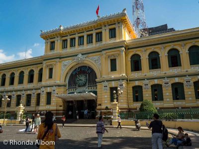 Saigon Central Post Office from the outside, one of the must-see things to do in Ho Chi Mihn City Vietnam