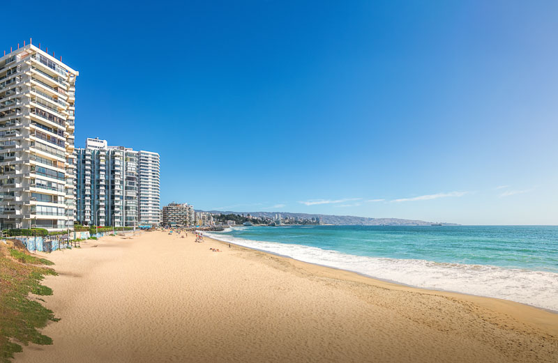 Panoramic view of Acapulco beach - Vina del Mar, Chile