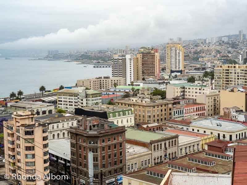view of Valparaiso from one of the hills