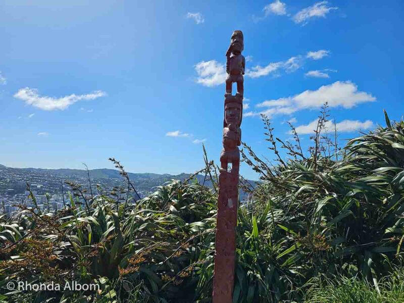 Pou on top of Mt Victoria Wellington